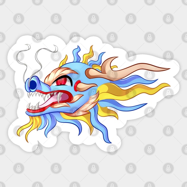 Dragon Design Sticker by PeachyArts